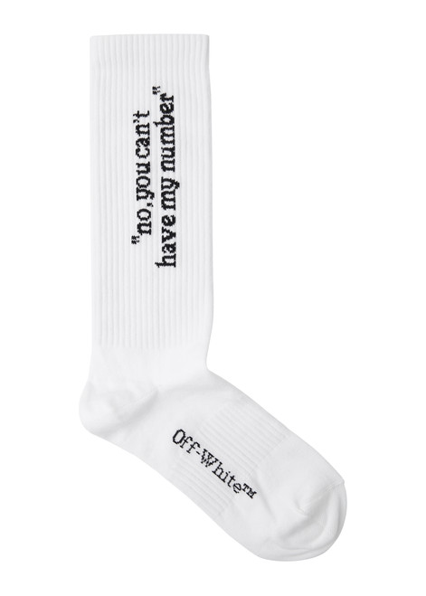 OFF-WHITE-No You Can't cotton-blend socks