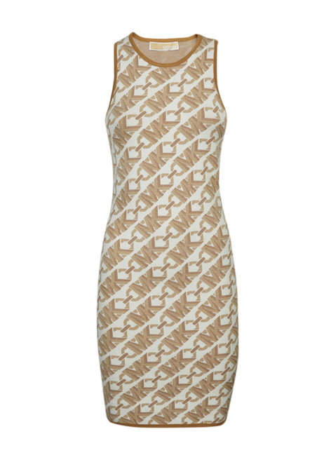 MICHAEL MICHAEL KORS-Empire signature logo jacquard tank dress