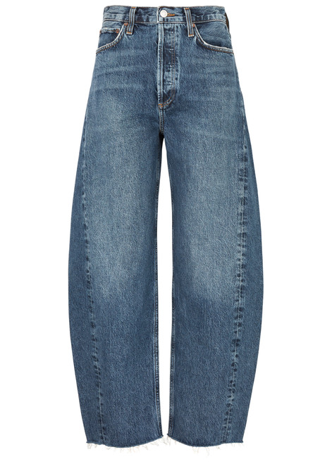 AGOLDE-Luna Pieced barrel-leg jeans 