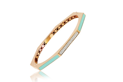 MOZAFARIAN-Diamond and turquoise bangle