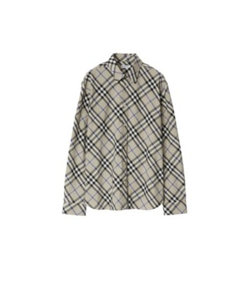 BURBERRY-Regular fit check cotton shirt