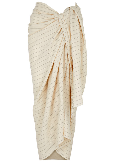 TOTÊME-Pinstriped cotton sarong 