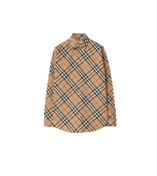 BURBERRY-Relaxed fit check cotton shirt