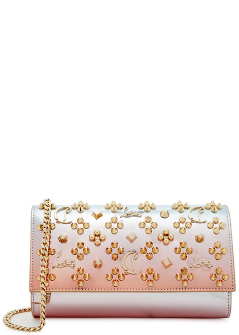 CHRISTIAN LOUBOUTIN-Paloma embellished leather wallet-on-chain 