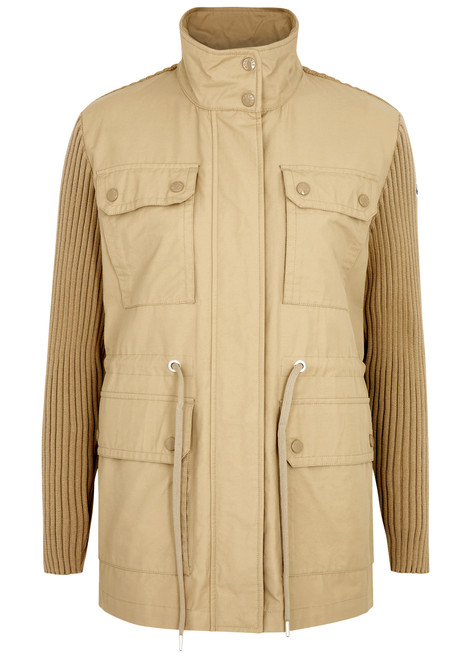 MONCLER-Poplin and knitted jacket 