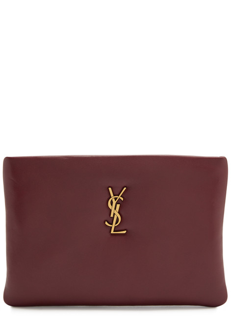 SAINT LAURENT-Calypso small padded leather pouch 