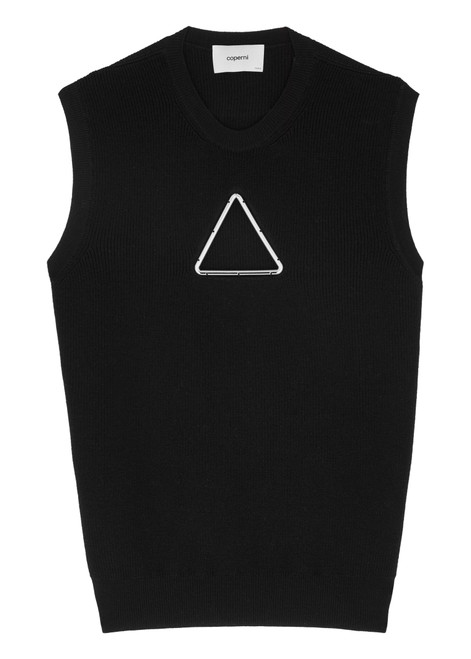 COPERNI-Triangle cut-out wool vest 