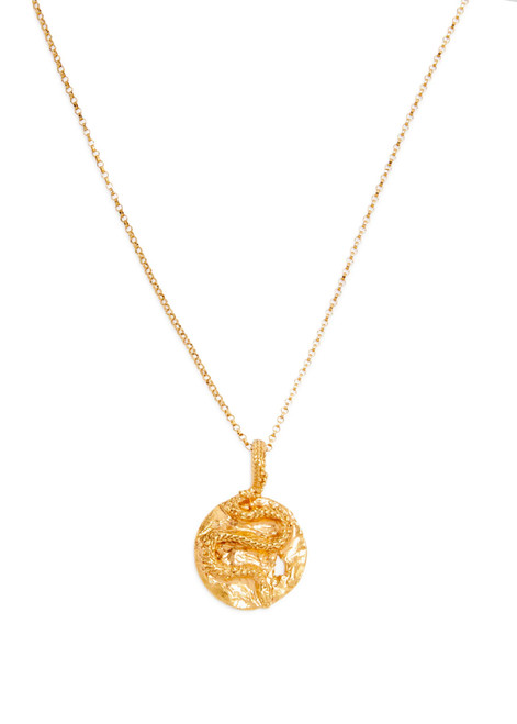 ALIGHIERI-The Medusa Medallion 24kt gold-plated necklace