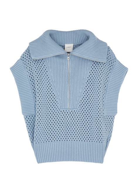 VARLEY-Mila open-knit cotton vest 