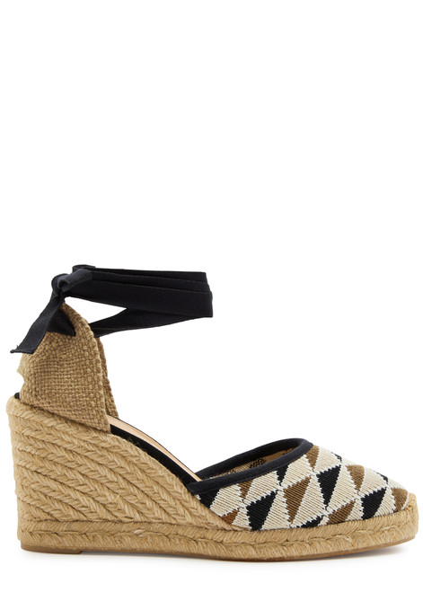 CASTAÑER-Cilia 80 knitted wedge espadrilles