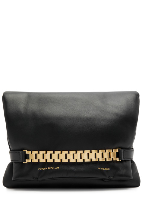 VICTORIA BECKHAM-Chain padded leather pouch