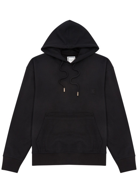 WOOYOUNGMI-Logo-embroidered hooded cotton sweatshirt