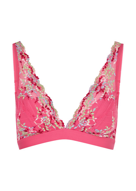 WACOAL-Embrace floral-embroidered lace soft-cup bra 