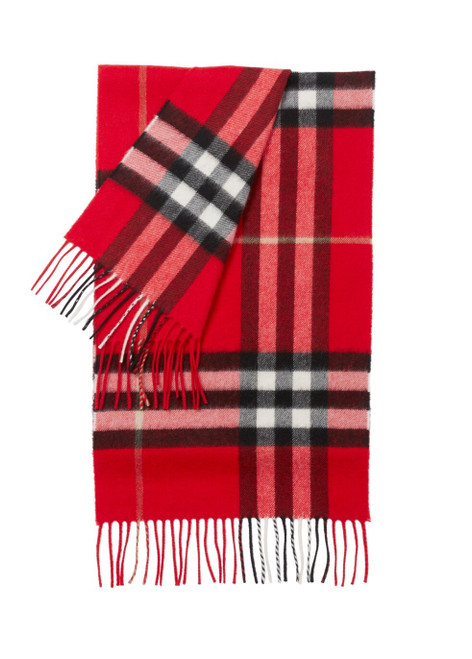 BURBERRY-Check cashmere scarf