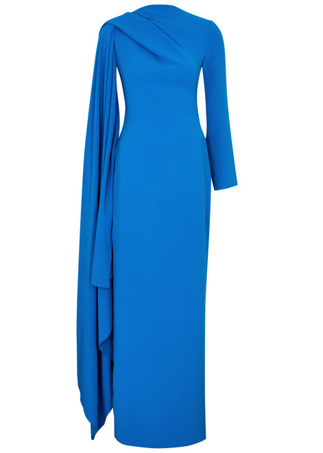 SOLACE LONDON-Lydia cape-effect maxi dress