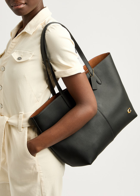 North leather tote