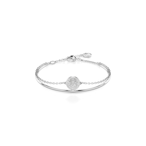 SWAROVSKI-Meteora bangle white rose gold-tone plated