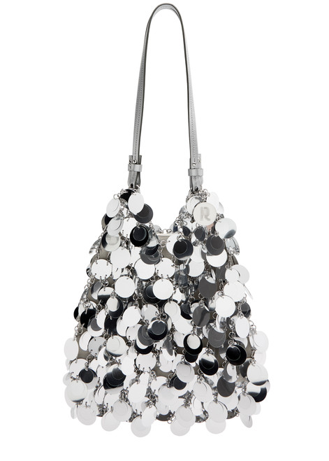 RABANNE-Sparkle Discs embellished shoulder bag 