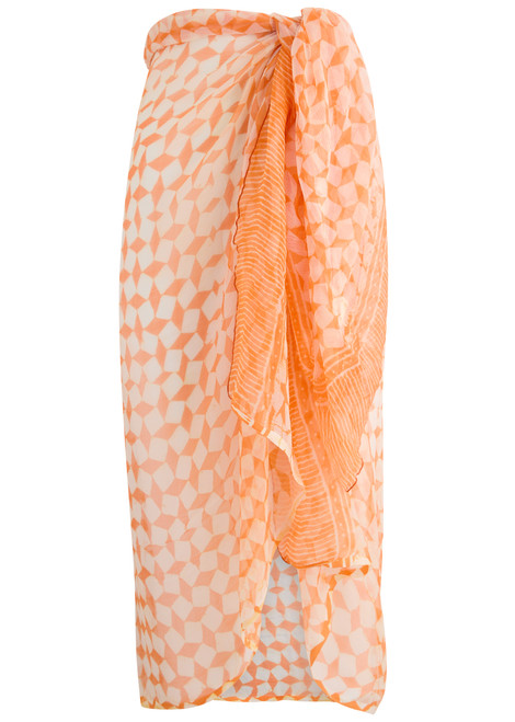 CLOE CASSANDRO-Printed silk-georgette sarong 