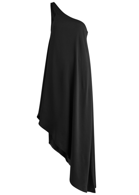 NORMA KAMALI-One-shoulder asymmetric satin dress
