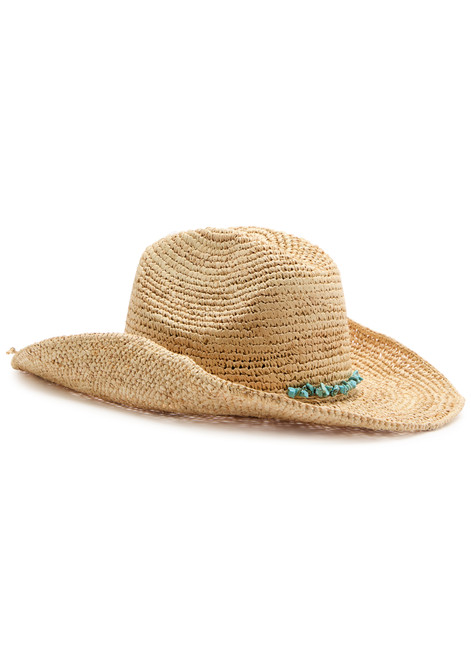 MELISSA ODABASH-Elle raffia cowboy hat 