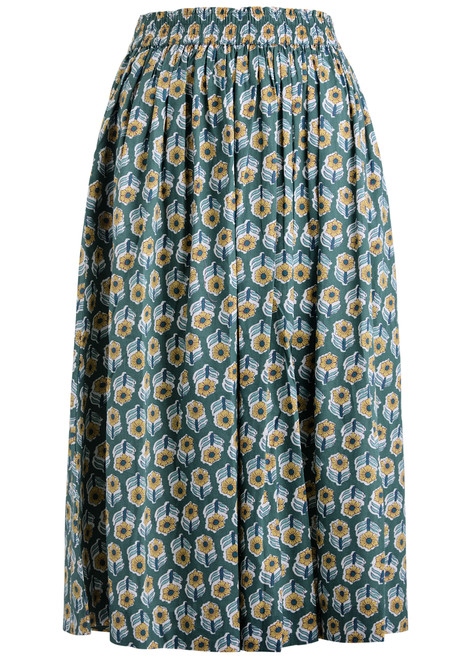 SKALL STUDIO-Ginny floral-print cotton midi skirt 