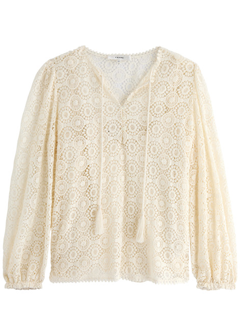 FRAME-Crochet-lace blouse