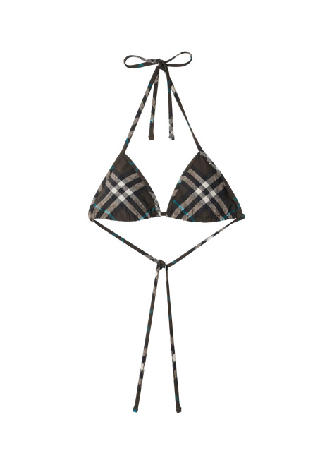 BURBERRY-Check bikini top