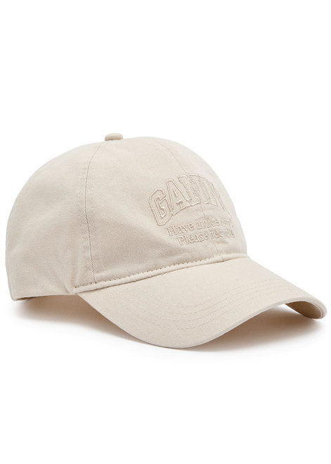 GANNI-Logo-embroidered cotton cap