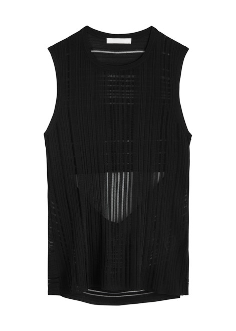 HELMUT LANG-Semi-sheer fine-knit tank 