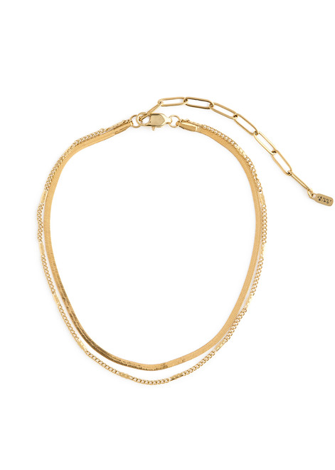 JENNY BIRD-Surfside layered gold ion-plated anklet