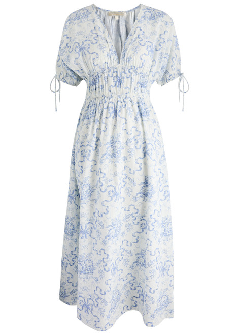 LOVESHACKFANCY-Mastey printed cotton midi dress 