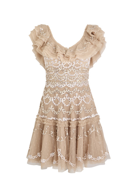 NEEDLE & THREAD-Everthine sequin-embellished tulle mini dress 