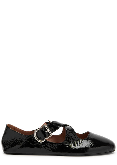 ALAÏA-Patent leather ballet flats 