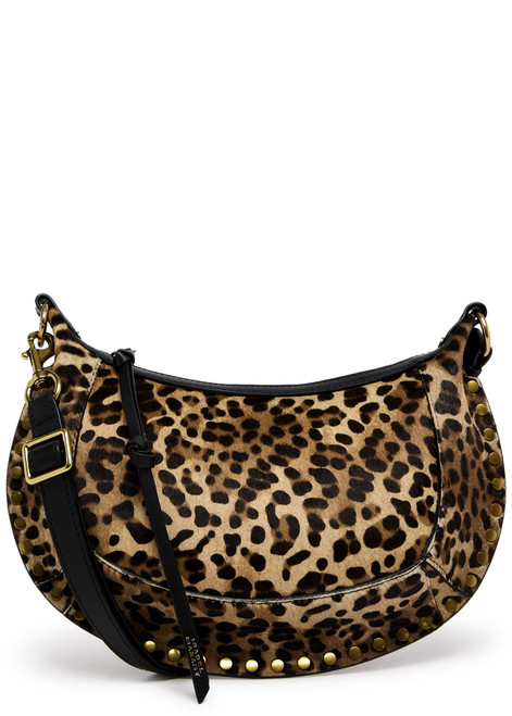 ISABEL MARANT-Oskan Moon leopard calf-hair shoulder bag