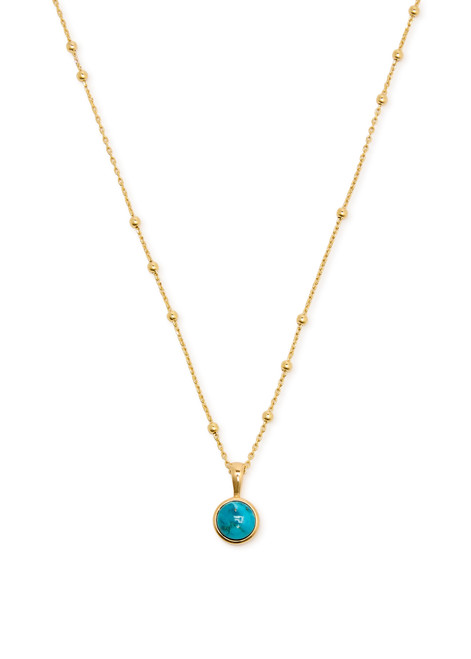 DAISY LONDON-Healing stone 18kt gold-plated necklace