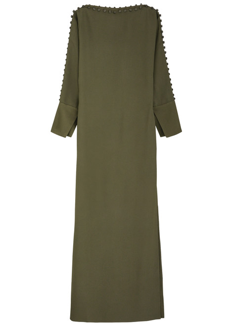 TALLER MARMO-Mila button-embellished crepe maxi dress
