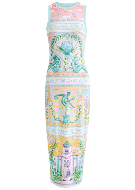CASABLANCA-Vase printed stretch-jersey midi dress