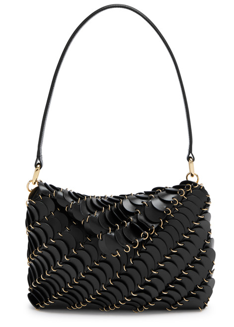 RABANNE-Paco disc leather shoulder bag 