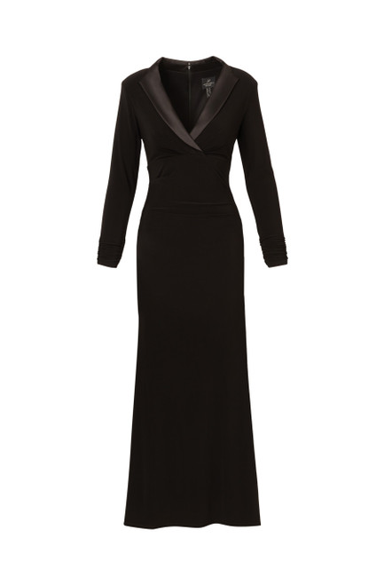 ADRIANNA PAPELL-Tuxedo long dress