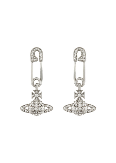 VIVIENNE WESTWOOD-Lucrece safety pin drop earrings 