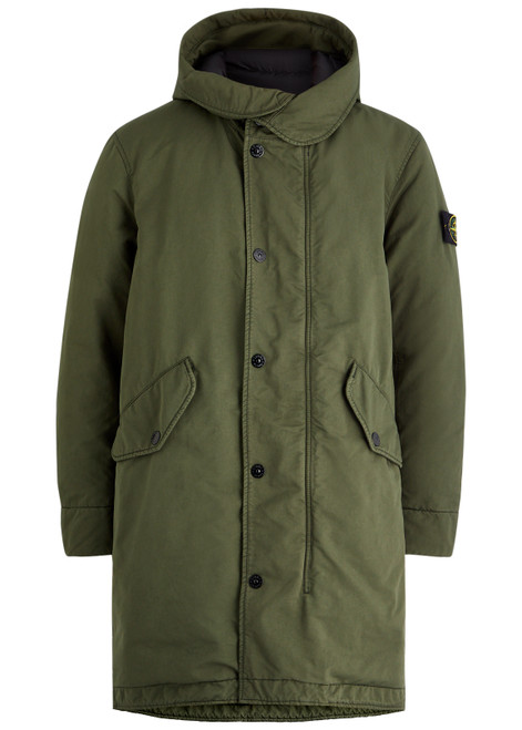 STONE ISLAND-David-TC hooded twill jacket 
