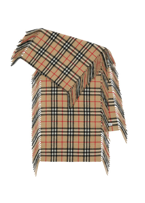 BURBERRY-Check cashmere happy scarf