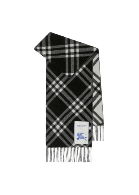BURBERRY-Check cashmere scarf