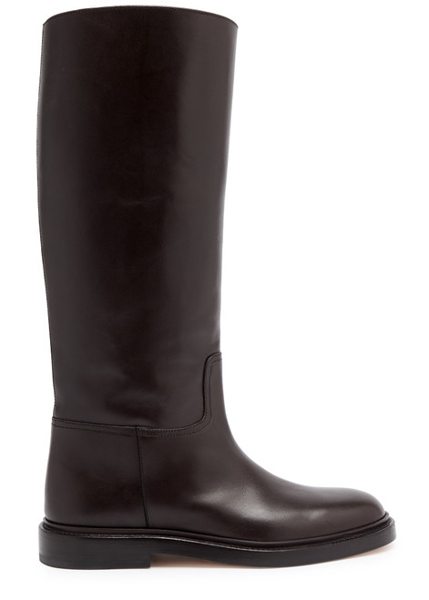 LEGRES-Leather knee-high riding boots