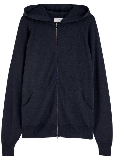 JOHN SMEDLEY-Carty hooded wool sweatshirt 