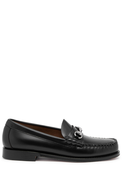 G.H BASS & CO-Weejuns Lincoln Moc glossed leather loafers