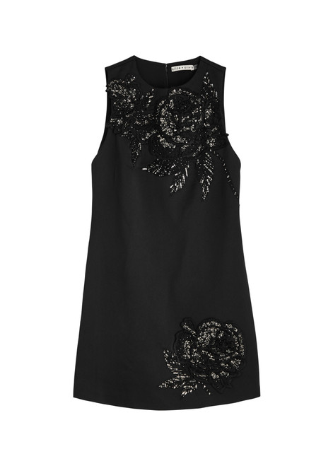 ALICE + OLIVIA-Clyde embellished satin mini dress