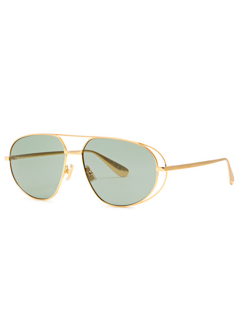 BOTTEGA VENETA-Classic aviator-style sunglasses