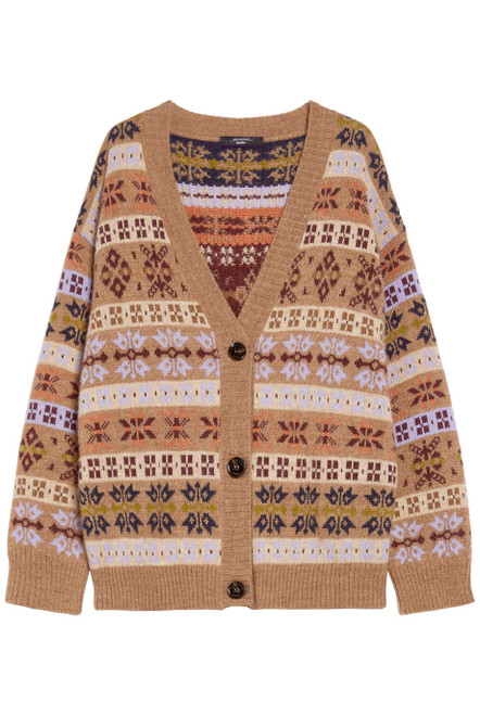 WEEKEND MAX MARA-Jacquard wool and alpaca cardigan